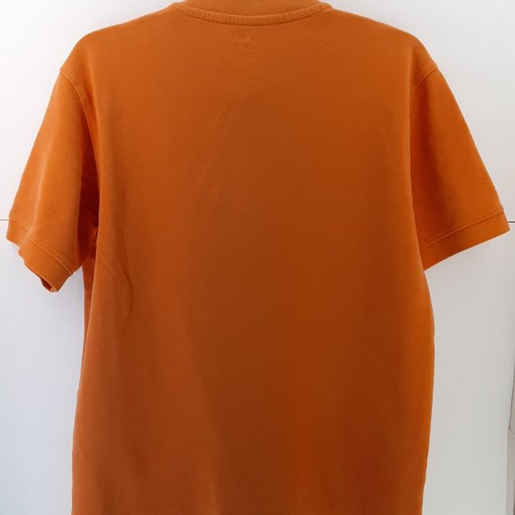 Eddie Bauer Men's Button Crew Neck Shirt Orange Size M Medium | 100% Cotton - Picture 2 of 7